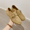 Sapatos Birkenstock com Fivela Retro Outono 2026 Nova Versão Coreana Mocassins Versáteis Slip-On Sapatos Femininos