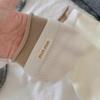 Calcetines para Mujer para Otoño e Invierno, Estilo Dulce y Femenino, Serie Miu, Etiqueta de Tela, Doble Volante, Color Contrastante, Calcetines de Moda, Algodón Puro, Versátiles