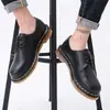 Zapatos de Cuero de Caña Baja 1461 Transfronterizos para Hombre, Cuero Genuino, Estilo Británico, Botines de Talla Grande, Puntera Redonda, Unisex, Zapatos Casuales de Trabajo