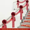 Decoração de Corrimão de Escada de Casamento Conjunto de Arranjo para Quarto da Noiva Flor de Puxar Lateral Feminina de Casamento Escada Rolante Coleção de Suprimentos de Enfeites de Casamento