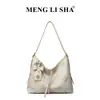 Bolso tote vintage de gran capacidad transfronterizo con un toque retro de alta gama, bolso de hombro simple para el día a día para mujer