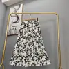 Falda de algodón y seda para mujer verano Nueva holgada talla grande mujeres embarazadas pueden usar falda exterior casual del sudeste asiático delgada