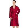 Bata Larga de Hombre Personalizada de Lujo Ligero Transfronterizo de Primavera y Verano Fina de Imitación Seda Estilo Europeo y Americano para Casa Talla Grande Holgada