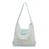 Mochila para Mujer 2026 Nueva Moda Cuadros Gran Capacidad Bolso Tote Elegante para Viajar Estudiante Universitario Fresco Bolso Cruzado