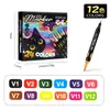 Conjunto de Canetas Marcadoras Ponta Dupla para Estudantes, Canetas Aquareláveis para Rabiscos Infantis, Canetas Marcadoras Aquareláveis com Pontas de Pincel Macias