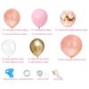 Conjunto de Corrente de Balão de Ouro Rosa com Fronteira Cruzada Aniversário Casamento Festa de Confissão Conjunto de Balão de Látex Garland Decoração de Arco