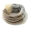 Cachecol de Tricô de Caxemira Outono e Inverno para Mulheres, à Prova de Frio e Quente, Protege a Coluna Cervical, Cachecol Elegante Color-Blocking Estilo Coreano, Cachecol Pequeno de Puxar para Homens