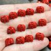 Elefante de areia vermelha cinábrio auspicioso baixo conteúdo diy acessórios mão tecido corda mão colar wenwan contas acessórios
