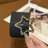 Grampo de cabelo estrela de strass de cinco pontas feminino novo 2023 franja da testa clipe lateral grampo lateral grampo bb clip
