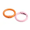 Color Aleación Pintura Hebilla de Resorte Abertura Redonda Anillo de Resorte Hebilla Anillo Llavero para Audífonos DIY Accesorios de Joyería