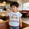 Nuevo Estilo Babero para Comer de Bebé, Babero Impermeable de Manga Corta para Niños, Ropa Anti-Suciedad de Verano para Alimentar y Jugar, Ropa de Doble Uso para Bebé