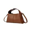 Bolsa Pequena Quadrada Portátil Simples de Cor Sólida da Moda Feminina 2024 Nova Bolsa de Ombro Transversal Casual Versátil