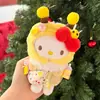 Nuevo Llavero de Peluche Original Hello Kitty Invierno Nuevo Conjunto Cálido Colgante de Bolsa de Regalo Gato Kt