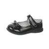 Meninas Sapatos de Couro Pequenos Pretos Sapatos de Princesa de Sola Macia Crianças Médias e Grandes Estudantes Sapatos de Couro Infantil Sapatos de Mesa Casuais Sapatos Femininos de Camada Única