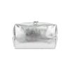 Bolsa Cosmética Plateada Almacenamiento Portátil Bolso de Mano de Gran Capacidad Mini Bolso de Cuero Bolsa de Transporte para Maquillaje