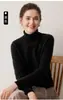 Suéter de Cachemir 100% Grueso de Cuello Alto para Otoño e Invierno, Suéter Cálido de Punto para Mujer, Top Base, Suéter Versátil, Ropa Interior para Mujer