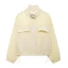 Fabricante Mayorista de Ropa para Mujer Transfronterizo 2026 Nueva Chaqueta Translúcida Estilo Europeo y Americano con Efecto Agrietado