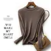 Camiseta Interior de Punto Fina y Elegante con Cuello Redondo para Mujer Otoño e Invierno 2023 Nuevo Estilo Tejido de Punto con Manga Larga Negro
