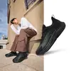 Zapatillas de Correr para Hombre Hongxing Erke Yunzhu Verano Nuevas Impermeables Negras Zapatos Deportivos Amortiguadores Suela Suave Zapatos para Hombre