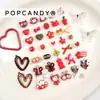 Coleção Série Vermelha de Acessórios de Laço de Material Misto, Corrente para Celular, Pingentes para Bolsa, Pingentes DIY e Contas