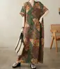 Vestido Largo Estampado de Cuello en V Estilo Bohemio Nuevo 2026, Cubre-traje Holgado Protector Solar, Vestido para Vacaciones en la Playa