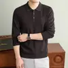 Temporada 2026 Moda Casual Suéter Jacquard con Cuello Polo y Logo en el Pecho, Tejido de Punto, Mayoreo