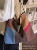 Bolso Casual de Bloques de Color de Gran Capacidad para Mujer 2026 Nueva Moda Bolso de Hombro Cruzado para Viajar Bolso Tote Cubo Mate