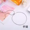 Versión Coreana Pulsera Sencilla Hueso de Serpiente Oro 18K Moda Mejor Amigo Estudiante Sencillo Estilo Ins Bosque Longitud Ajustable No se Desvanece