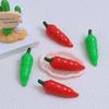 Pimenta Simulada Brinquedo Criativo de Comida Desenho Animado Feito à Mão DIY Cola Creme Resina Pequenos Acessórios Joias Furo Material Fivela de Sapato