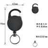 Hebilla de plástico de fácil extracción Cable de acero inoxidable de 1 mm de grosor Cuerda de cable de acero telescópica de alto rebote Hebilla de metal Llavero anti-pérdida anti-robo