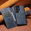 Funda de Teléfono tipo Cartera con Tapa abatible para Samsung S26Ultra con Ranura para Tarjetas y Soporte de Carga Inalámbrica Magnético Dos en Uno, Funda de Cuero