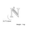 Comercio exterior superventas lujo ligero simple elegante versátil accesorios de joyería DIY colgante de acero inoxidable con 26 letras con incrustaciones de diamantes