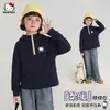 Moletom com Capuz para Meninas Outono 2026 Novo Estilo Roupa Infantil Média e Grande Gola Meio Zíper Estilosa Roupa Macia e Aconchegante