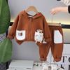 2024 nuevo para niños Primavera Ropa infantil estilo western para primavera y otoño ropa de bebé algodón burbuja oso conjunto de dos piezas Al por mayor
