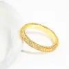 Popular Europeu e Americano Ouro Rosa Dupla Fileira Densa Incrustada Dw Anel Estilo Ins Joias de Prata Cheio de Diamantes Anel de Fileira Única Joias Femininas Anel