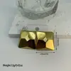 Brincos geométricos listrados em aço inoxidável estilo ins, europeus e americanos, transfronteiriços, modernos e versáteis, atacado de fabricantes de brincos transfronteiriços