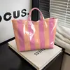 Plataforma independiente Temu nueva bolsa de mano transfronteriza impermeable PVC+lienzo para el trabajo portátil bolso de hombro bolsa de mano