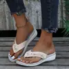 Verano 2022 Nuevo Comercio Exterior Transfronterizo Talla Grande Chanclas de Cuña Espiga para Playa al Aire Libre Ocio Diario para Mujer
