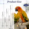 Comedero para Loro Tenedor de Fruta Anti-Masticación Fijo Accesorio para Jaula de Pájaros Acero Inoxidable Suministros para Loro Suministros para Pájaros Comedero