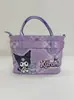 Bolsa de Mão e Bolsa Transversal de Dupla Utilização Sanrio Kuromi Melody Gato Bolsa Versátil para Meninas