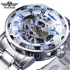 Nuevo Reloj Winner para Hombre Moda Casual Clásico Popular Corte Hueco Pedrería Mecánico Manual