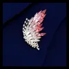 Broche de Moda Elegante de Cristal de Alto Padrão, Grande Broche Estilo Borboleta, Acessório de Roupa de Luxo Gradiente para Mulheres de Alto Padrão