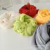 Bufanda Pequeña Larga Estilo Coreano de Verano para Mujer Bufanda de Seda de Color Sólido Delgada Protector Solar de Seda Chifón para Bailar Bufanda Qiaoqi Roja