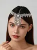 Venda Direta de Fábrica Transfronteiriça Estilo Étnico Retrô Adorno de Cabeça com Franjas Estilo Exótico Ornamento de Testa Corrente de Testa com Strass Noiva Indiana