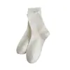 Meias de Meia-Cança Estilo Primavera e Outono com Micro-Pressão para Mulheres, Amigáveis à Pele, Confortáveis, Malha, Respiráveis, Renda, Sem Costura, Casuais, Versáteis, Meias Enrugadas
