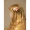 Miles de tocados de flores pequeñas Lolita hechos a mano accesorios para el cabello estilo chica rosa bnt broche de bola de flor horquilla