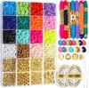 Amazon 3524 kit de pulseira de contas de argila multicolorida kit para fazer pulseiras de contas joias DIY
