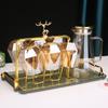 Bandeja para té bandeja hogar taza de té juego de té taza taza de agua té sala de estar bandeja de almacenamiento de doble capa soporte rectangular para tazas