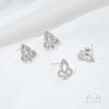 Aretes de Flor de Iris con Circonita Micro-Incrustada Chapados en Oro de 14K con Conservación de Color y Aro Colgante Hechos a Mano DIY Aretes Colgantes Accesorios de Joyería