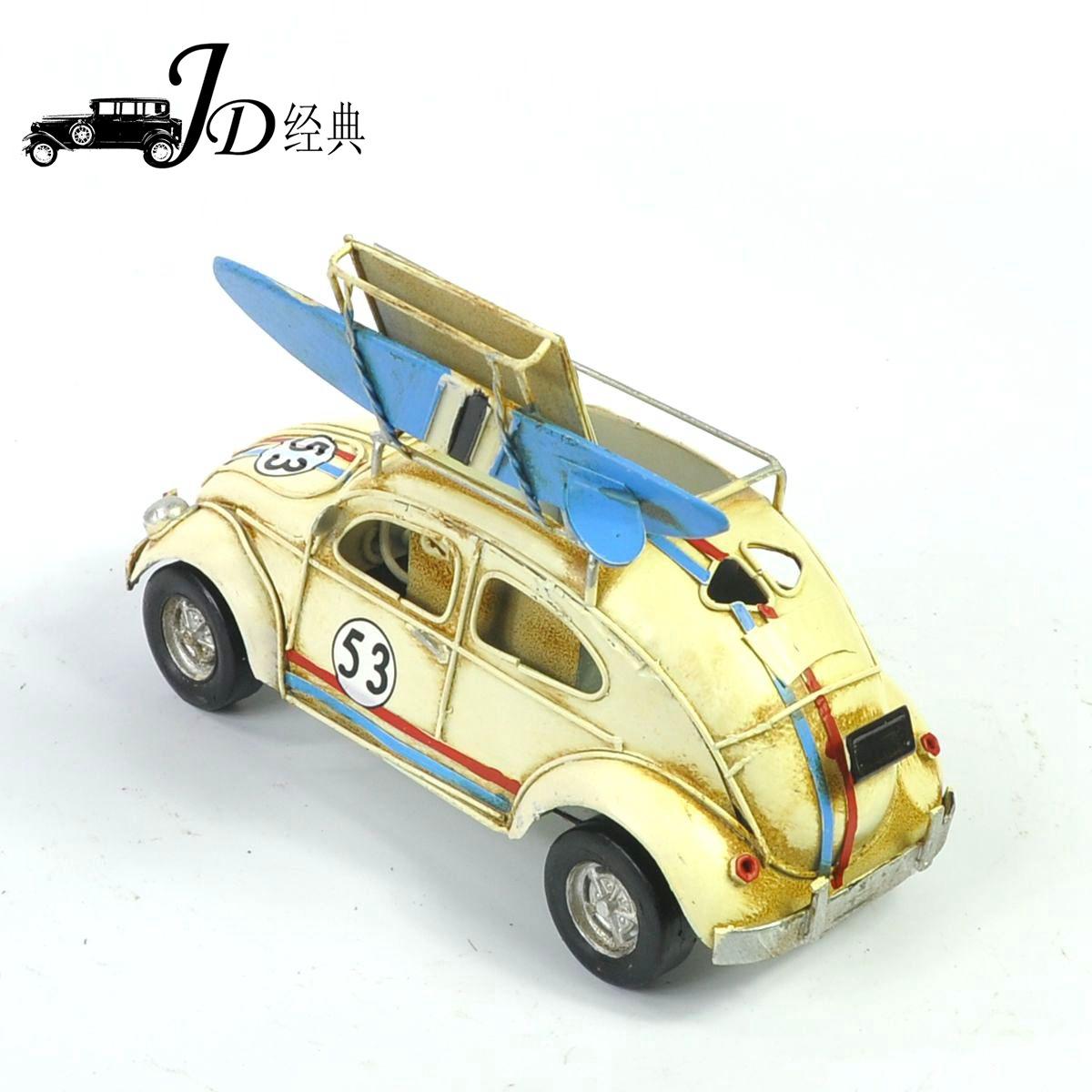 铁艺模型复古老爷车家居饰品摆件 节日礼品金属工艺品客厅玄关摆